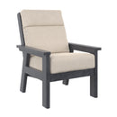 Charleston High Back Arm Chair - Slate Grey