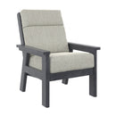 Charleston High Back Arm Chair - Slate Grey