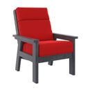 Charleston High Back Arm Chair - Slate Grey