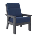 Charleston High Back Arm Chair - Slate Grey