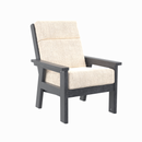 Charleston High Back Arm Chair - Slate Grey