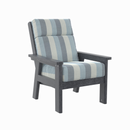 Charleston High Back Arm Chair - Slate Grey