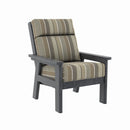 Charleston High Back Arm Chair - Slate Grey