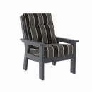 Charleston High Back Arm Chair - Slate Grey