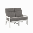 Charleston High Back Loveseat - White