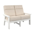 Charleston High Back Loveseat - White