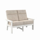 Charleston High Back Loveseat - White