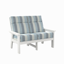 Charleston High Back Loveseat - White