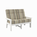 Charleston High Back Loveseat - White