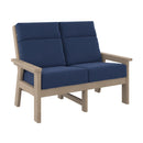 Charleston High Back Loveseat - Beige