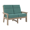 Charleston High Back Loveseat - Beige