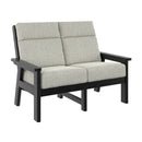 Charleston High Back Loveseat - Black