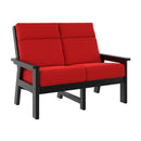 Charleston High Back Loveseat - Black