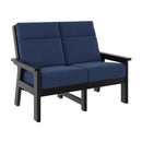 Charleston High Back Loveseat - Black