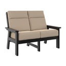 Charleston High Back Loveseat - Black