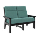 Charleston High Back Loveseat - Black