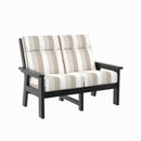 Charleston High Back Loveseat - Black
