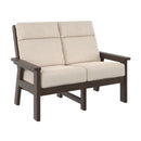 Charleston High Back Loveseat - Chocolate