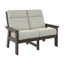 Charleston High Back Loveseat - Chocolate