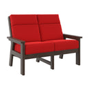 Charleston High Back Loveseat - Chocolate