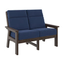 Charleston High Back Loveseat - Chocolate