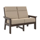 Charleston High Back Loveseat - Chocolate