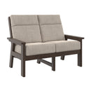 Charleston High Back Loveseat - Chocolate
