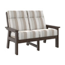Charleston High Back Loveseat - Chocolate