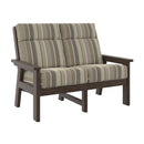 Charleston High Back Loveseat - Chocolate