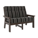 Charleston High Back Loveseat - Chocolate