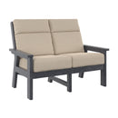 Charleston High Back Loveseat - Slate Grey