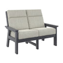 Charleston High Back Loveseat - Slate Grey