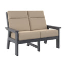 Charleston High Back Loveseat - Slate Grey