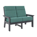 Charleston High Back Loveseat - Slate Grey