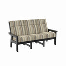 Charleston High Back Sofa - Black