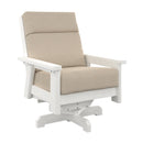 Charleston High Back Swivel Arm Chair - White