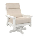 Charleston High Back Swivel Arm Chair - White