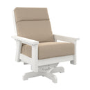 Charleston High Back Swivel Arm Chair - White