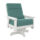 Charleston High Back Swivel Arm Chair - White