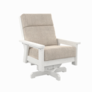 Charleston High Back Swivel Arm Chair - White