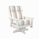 Charleston High Back Swivel Arm Chair - White