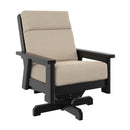 Charleston High Back Swivel Arm Chair - Black