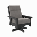 Charleston High Back Swivel Arm Chair - Black