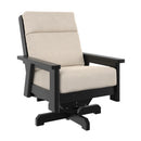 Charleston High Back Swivel Arm Chair - Black