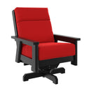 Charleston High Back Swivel Arm Chair - Black
