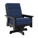 Charleston High Back Swivel Arm Chair - Black