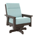 Charleston High Back Swivel Arm Chair - Chocolate