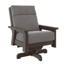 Charleston High Back Swivel Arm Chair - Chocolate