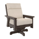 Charleston High Back Swivel Arm Chair - Chocolate