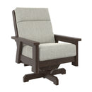 Charleston High Back Swivel Arm Chair - Chocolate